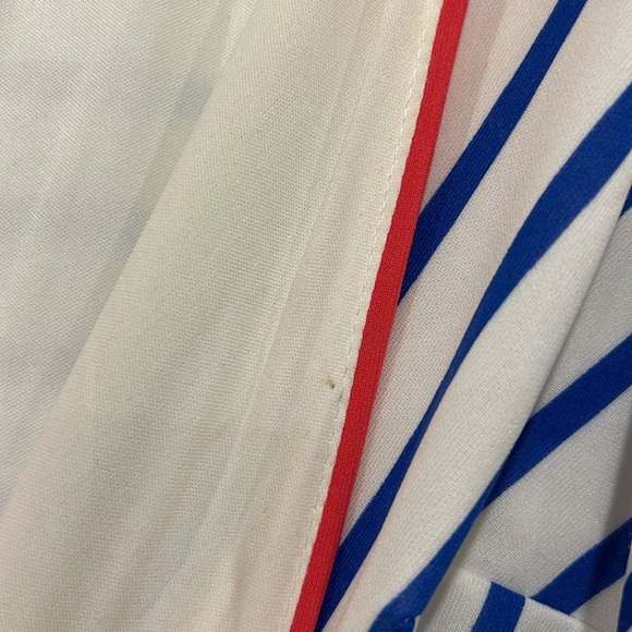 Donna Morgan Striped Dress V Neck Womens Size 6 - Picture 6 of 8